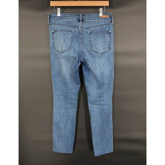 Pilcro Anthropologie Women's Distressed Skinny Jeans 29 Blue Medium Wash - Picture 2 of 10
